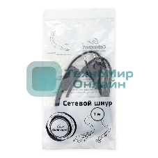 Кабель питания аудио/видео Cablexpert PC-184/2-1М, 1м, CEE 7/16 - C7, 2-pin, 2х0,5, черный, пакет