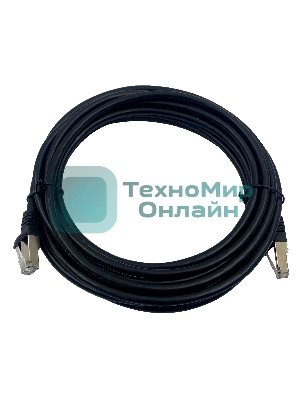 Патч-корд Buro STP 4 пары cat.7 CCA molded 5м черный RJ-45 (m)-RJ-45 (m)