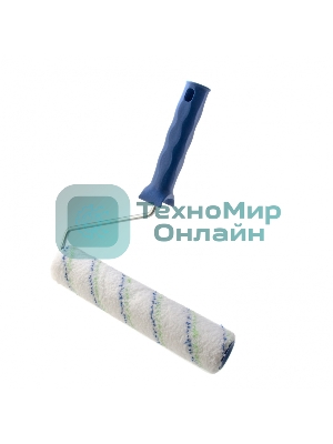 Валик Сибртех Водные краски, 250 мм, ворс 12мм, D - 36 мм, D ручки - 6 мм, полиэстер