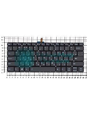 Клавиатура для ноутбука Lenovo Ideapad S145-14API черная с подсветкой