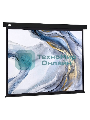 Экран Cactus 180x180см Wallscreen CS-PSW-180X180-BK 1:1 настенно-потолочный рулонный черный