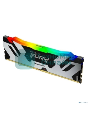 Оперативная память Kingston Fury Renegade, DDR5, 16Gb (1x16Gb), 8000MHz, CL38, DIMM, с радиаторами, RGB, серебристый/черный