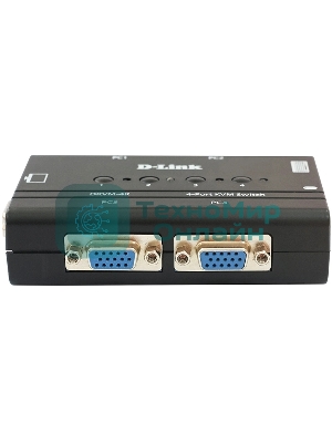 Переключатель KVM D-link DKVM-4K/B3A 4-портовый KVM-переключатель с портами VGA и PS/2