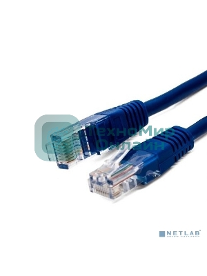 Кабель патч-корд, Filum FL-U6-3M-BL U/UTP 6 cat. 3м, 26AWG(7x0.16 мм), омедненный алюминий (CCA), PVC, синий