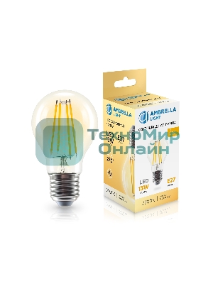 Лампа светодиодная 601313 Filament LED A60 13W E27 2700K 220-240V
