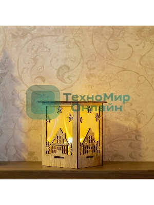 Деревянная фигурка Neon-night с подсветкой 