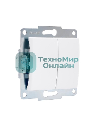 Механизм выключателя 2-кл. 1п СП Karina 10А IP20 бел. LEZARD 707-0288-101