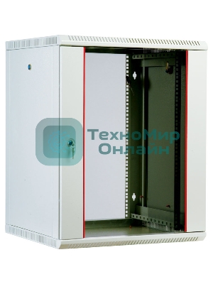 Шкаф телекоммуникационный настенный разборный 12U (600х650), съемные стенки, дверь стекло