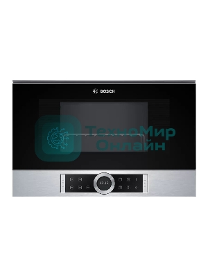 Микроволновая печь встраиваемая Bosch BEL634GS1M Series 8, 60х38 см, функция гриль, нерж.