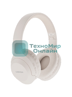 Гарнитура Canyon BTHS-3 бежевый, беспроводная + проводная, Bluetooth
