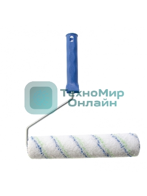 Валик Сибртех Водные краски, 250 мм, ворс 12мм, D - 36 мм, D ручки - 6 мм, полиэстер