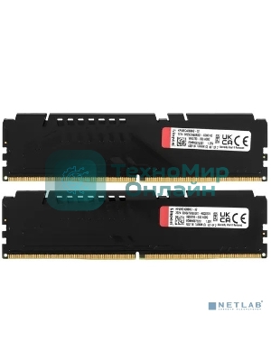 Оперативная память Kingston Fury Beast, DDR5, 32GB (2x16GB), 5600MHz, CL40, DIMM, с радиаторами, черный