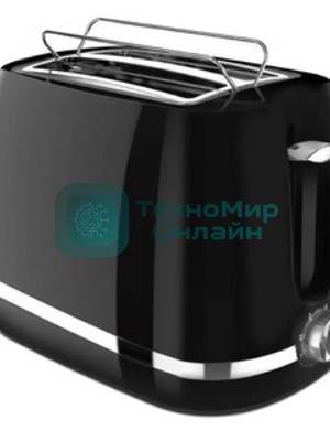 Тостер BQ T1711 черный, 900 Вт, 2 слота