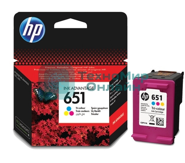 Картридж струйный HP 651 C2P11AE трехцветный для HP DJ IA5575e (300 стр.)