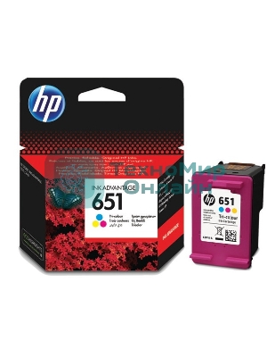 Картридж струйный HP 651 C2P11AE трехцветный для HP DJ IA5575e (300 стр.)