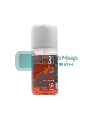 KT-200DUO Набор Konoos для ЖК-экранов (спрей 200 мл + салфетка), с силиконом, двухкомпонентный
