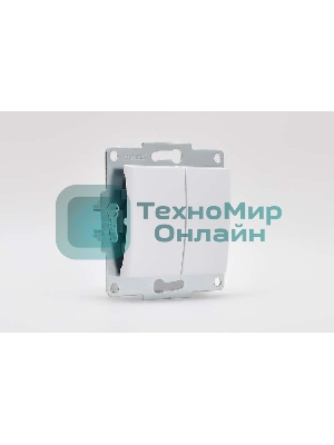 Механизм выключателя 2-кл. 1п СП Karina 10А IP20 бел. LEZARD 707-0288-101