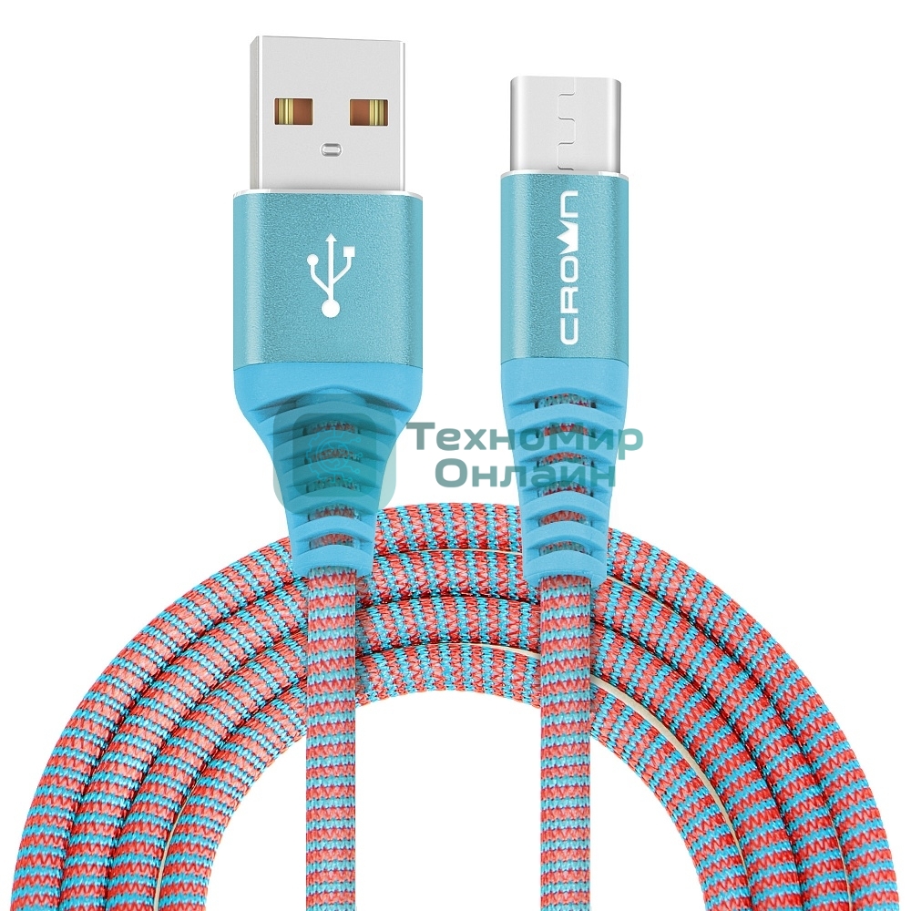 Кабель Crown USB - USB Type-C CMCU-3102C blue