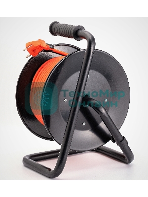 Удлинитель силовой Starwind ST-PSR4.30/G-16 4x3.0 кв.мм 4 розет. 30 м ПВС 16A катушка темно-серый