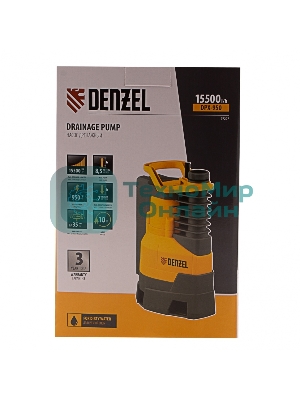 Насос Denzel DPХ950 дренажный х-pro 950Вт подъем 8.5м 15500л/ч