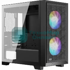 Компьютерный корпус без блока питания PCCooler C3D310 BK ARGB, Mini-Tower, TG, Mesh, 2x120мм ARGB, 2xUSB-A 3.0, mATX, mITX черный