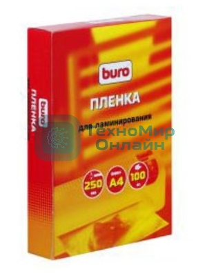 Пленка для ламинирования Buro 75мкм A4 (100 шт) глянцевая 216x303 мм