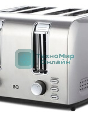 Тостер BQ T2001 чёрный/нержавеющая сталь, 1500 Вт, 4 слота