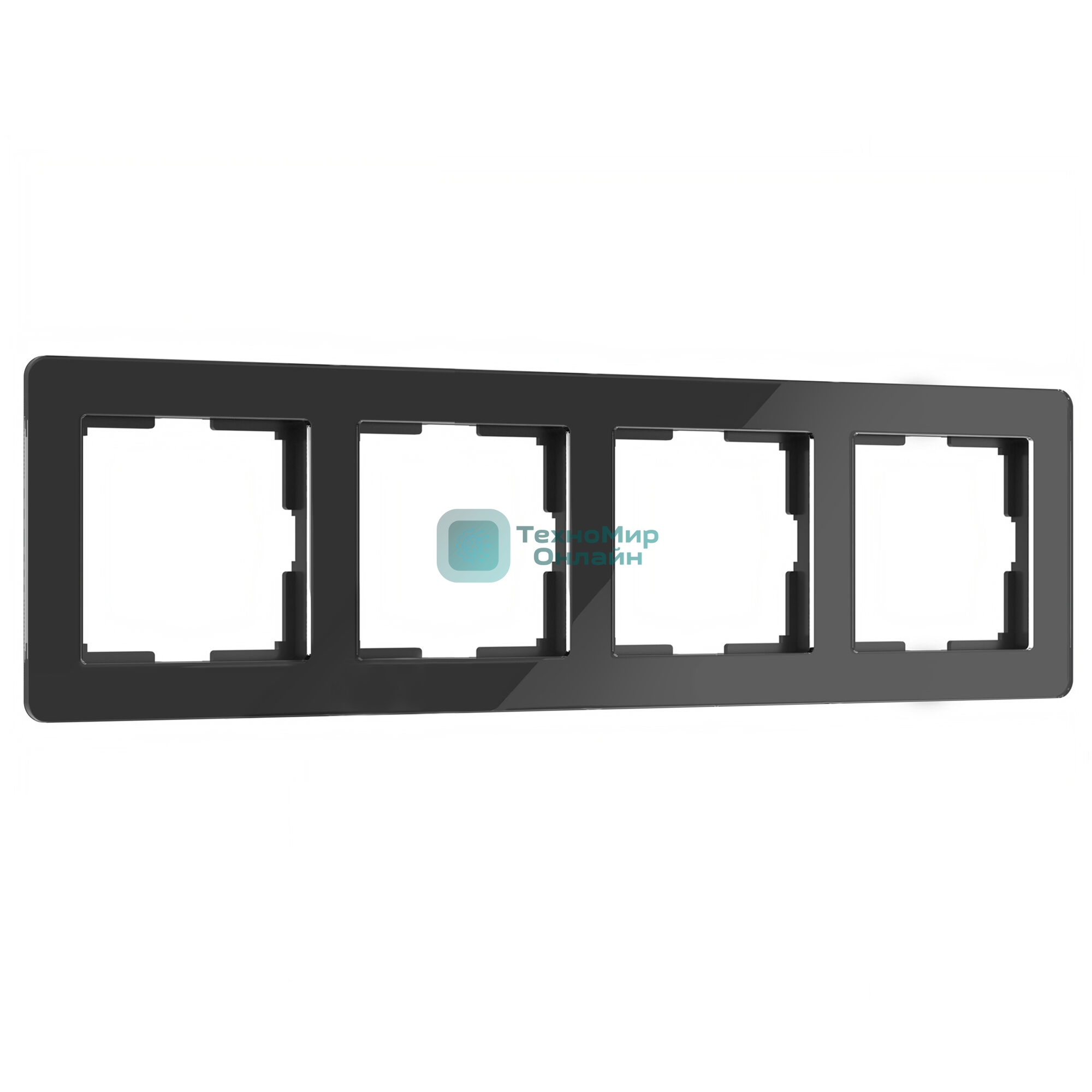 Рамка на 4 поста Acrylic (черный) W0042708
