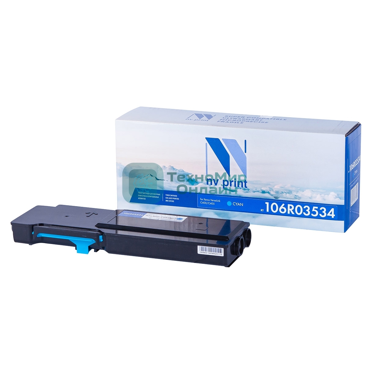 Картридж лазерный NVPrint совместимый NV-106R03534 Cyan для Xerox VersaLink C400/C405 (8000k)