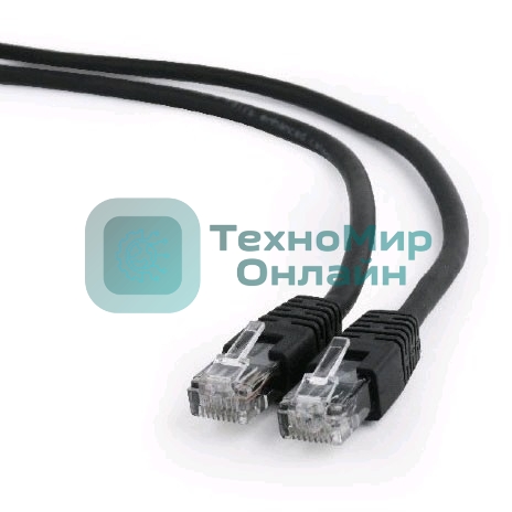 Патч-корд UTP Cablexpert cat.6, 1м, литой, многожильный, черный