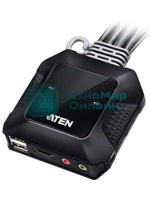 Переключатель ATEN 2-Port USB 4K HDMI Cable KVM Switch