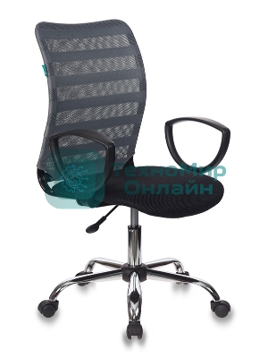 Кресло Бюрократ CH-599AXSL/32G/TW-11 серый/черный, сетка, 120 кг, механизм качания