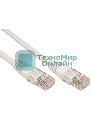 Коммутационный шнур Rexant Патч-корд UTP 5e кат. литой 10М серый