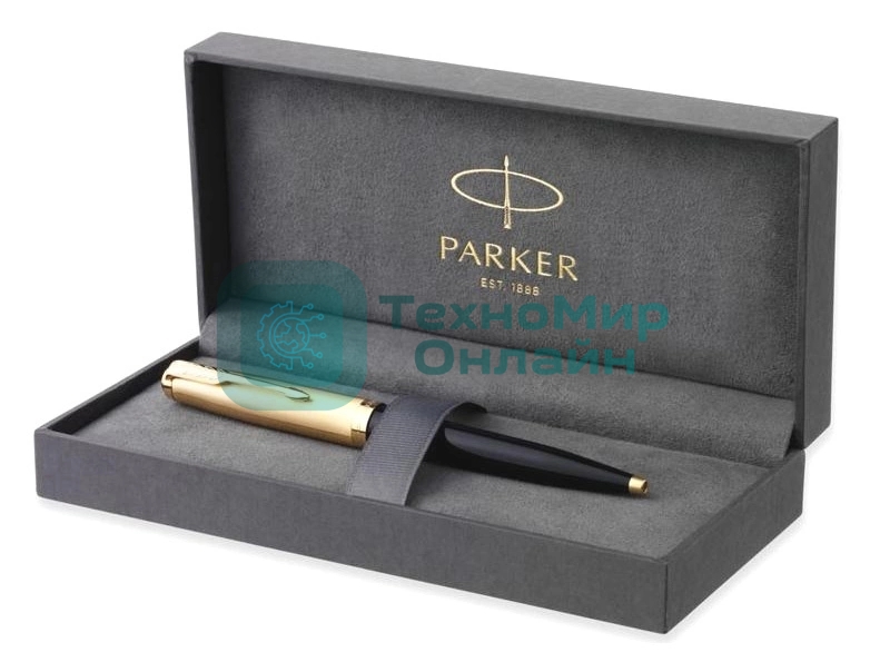 Ручка шариковая Parker 51 Deluxe (CW2123513) Black GT, M, черные чернила, подарочная коробка