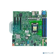 Материнская плата SuperMicro MBD-X12STH-F-B, LGA1200, Intel C256, 4xDDR4, 1xPCIe 4.0 x16, 2xPCIe 4.0 x4, 8xSATA, 1xM.2, 2xDOM, 2xLAN, 1xRJ45, 1xVGA, 3xUSB 3.2 Gen1 (внутренние), 4xUSB 2.0 (внутренние), mATX