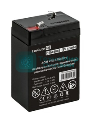 Батарея для ИБП ExeGate EP234535RUS DT 6045/EXG645 (6V 4.5Ah) клеммы F1