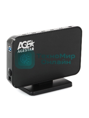 Внешний корпус для HDD AgeStar 3UB3A8-6G SATA II пластик/алюминий черный 3.5