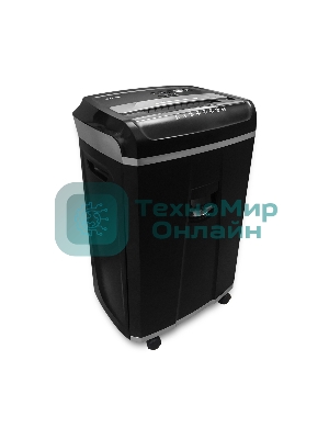 Шредер ГЕЛЕОС УМ35-4 (DIN P-4) фрагмент 3,9x30мм, 26 листов (70гр./м²), 35 литров, Уничт.скобы,скрепки,пл.карты,CD. TouchGuard.JamFree.ECO