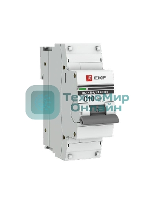 Выключатель автоматический модульный 1п C 10А 10кА ВА 47-100 PROxima EKF mcb47100-1-10C-pro
