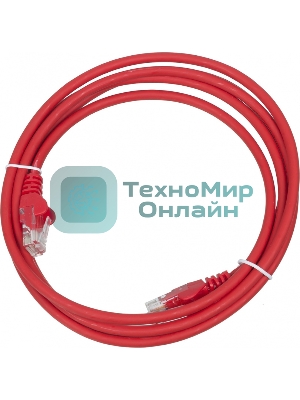 Патч-корд LANMASTER UTP LAN-PC45/U5E-2.0-RD вилка RJ-45-вилка RJ-45 cat.5е 2м красный LSZH (уп.:1шт)