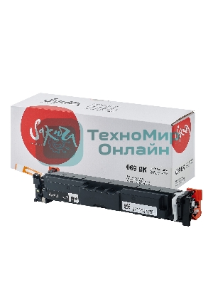 Картридж лазерный Sakura 069BK ECO (5094C002) для Canon I-Sensys LBP673Cdw/MF750C/MF725, черный, 2100к. ECO (чип без счетчика копий)