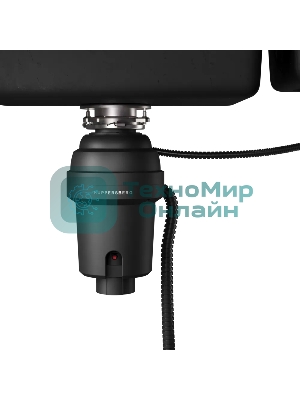 Измельчитель пищевых отходов Kuppersberg WS 750 B, High-Tech, мощность 750 Вт, 3800-4200 об/мин, защита от перегрева, авто выключение, DC мотор, шумоизоляция, уровень шума 70 дБ, черный