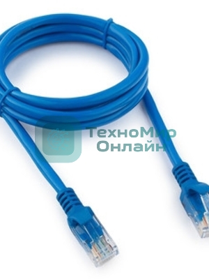 Патч-корд UTP Cablexpert cat.5e, 1.5м, литой, многожильный, синий