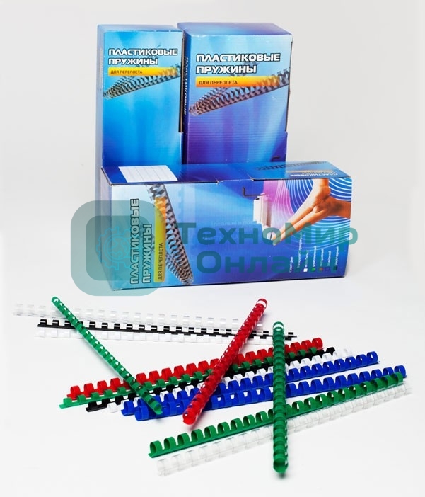 Пружины для переплета пластиковые Office Kit d=10 мм 51-70 лист A4 черный (100 шт) BP2020