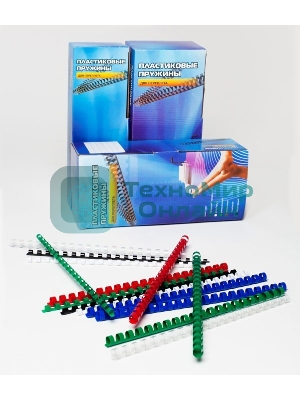 Пружины для переплета пластиковые Office Kit d=10 мм 51-70 лист A4 черный (100 шт) BP2020