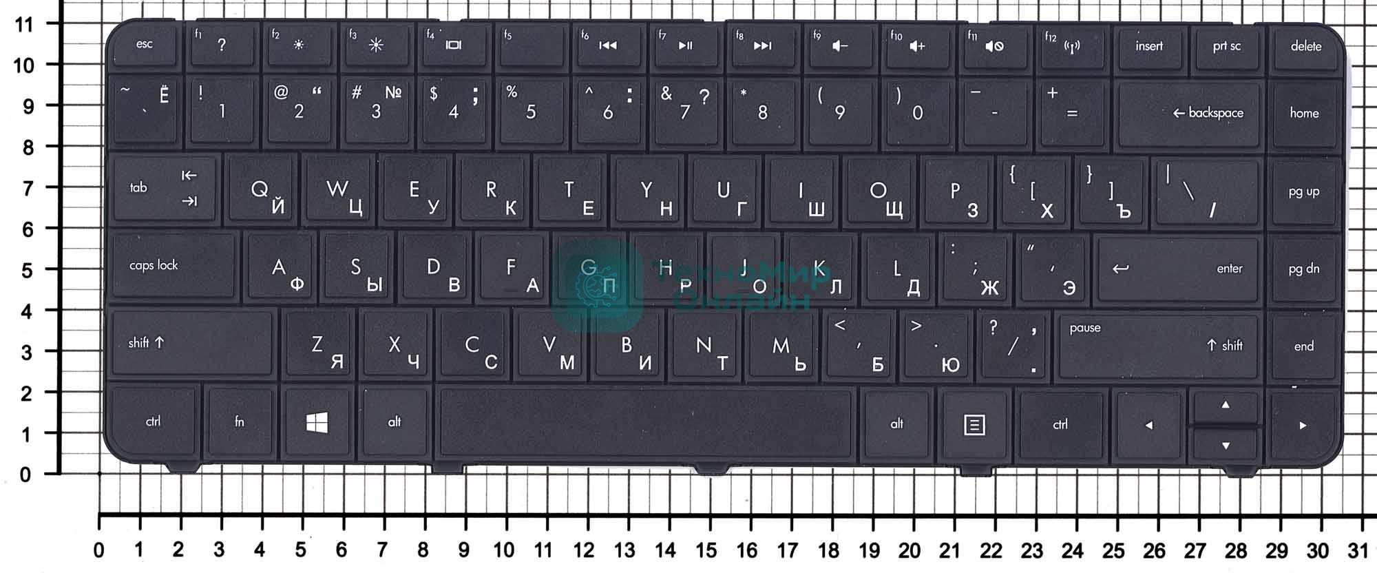 Клавиатура для ноутбука HP 242 G1 черная