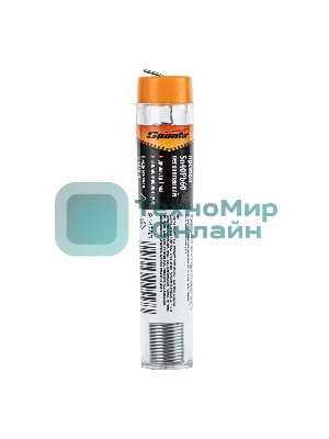 Припой Sparta Sn40Pb60, D 1 мм, в пластмассовой тубе