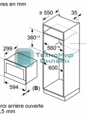 Встраиваемая микроволновая печь Bosch BFL7221B1 черный, 21 л, 900 Вт, переключатели - поворотный механизм/сенсор