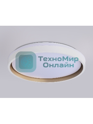 Светодиодный светильник RGB Ambrella light FZ607 WH/GD белый/золото IP20 66W 3000K-6500K+RGB D490*85 (ПДУ ИК)