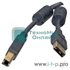 Кабель Defender USB04-10 PROКабель USB 2.0 для соед. 3.0м AM/BM, зол.конт, 2фер.фил.
